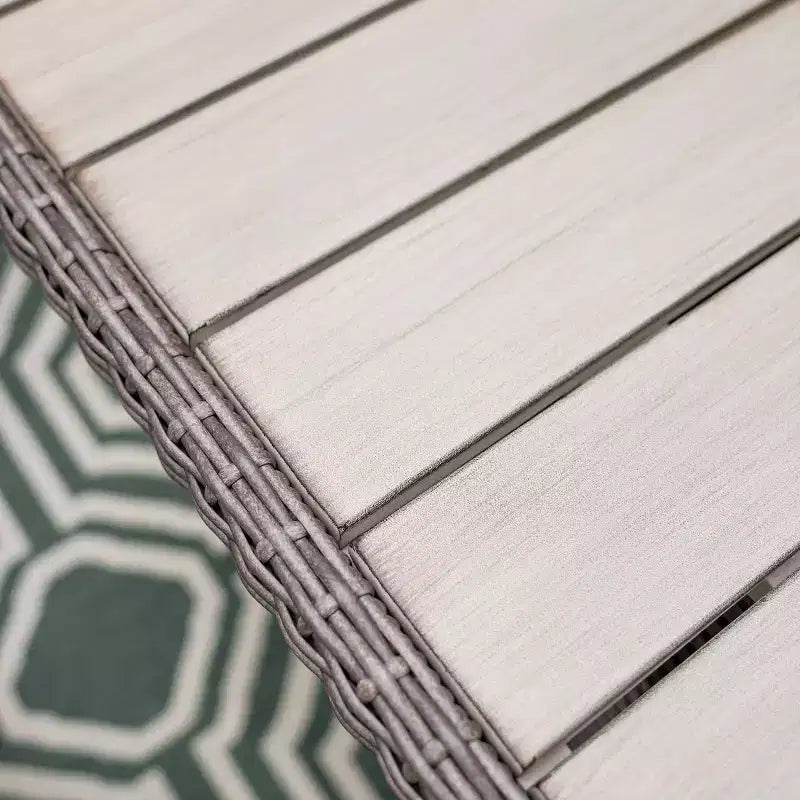 Sectionnel en osier 7 pièces Leisure Made Walton avec tissu gris
