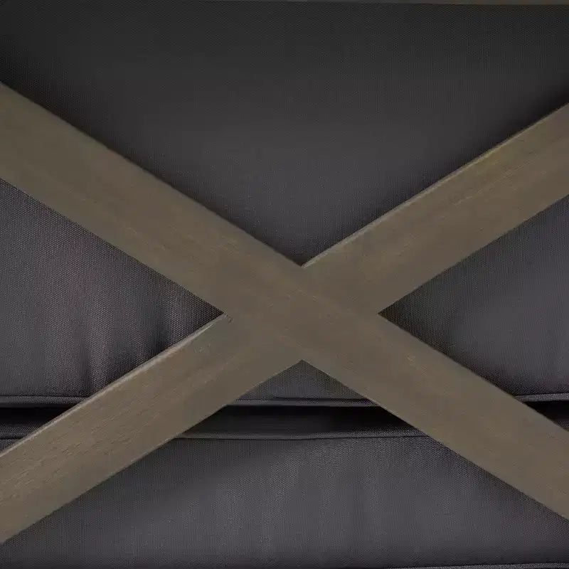 Causeuse d'extérieur avec accoudoir droit et table basse en bois d'acacia Brava, 2 pièces, avec coussin – Christopher Knight Home : Ensemble de patio avec coussins amovibles