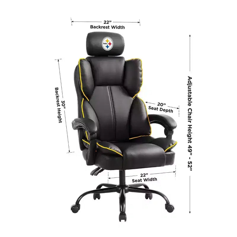 Licensed Sports Team Gaming Office Chair Faux Leather Adjustable