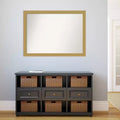 42" x 31" Non-Beveled Grace Brushed Gold Wall Mirror