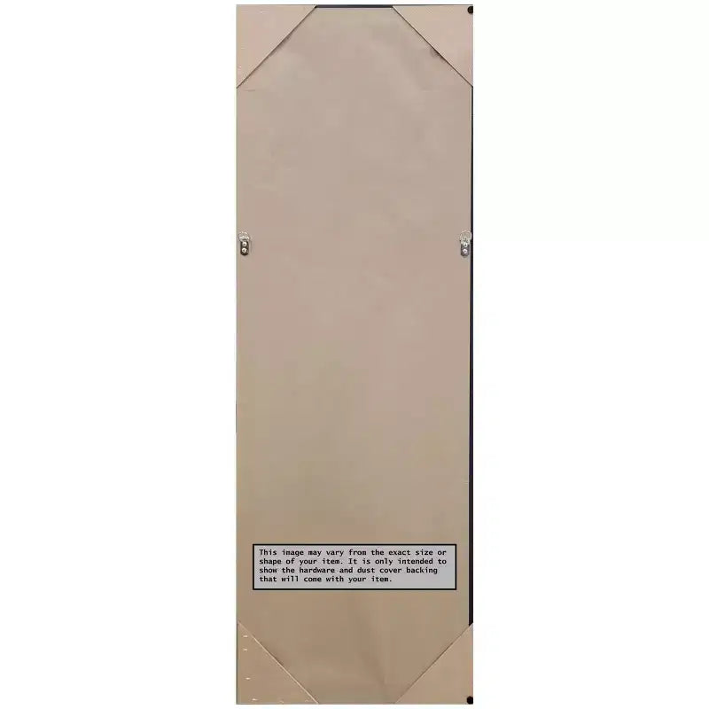 19" x 53" White Silver Framed Full-Length On the Door Mirror Wood Frame No Assembly Required