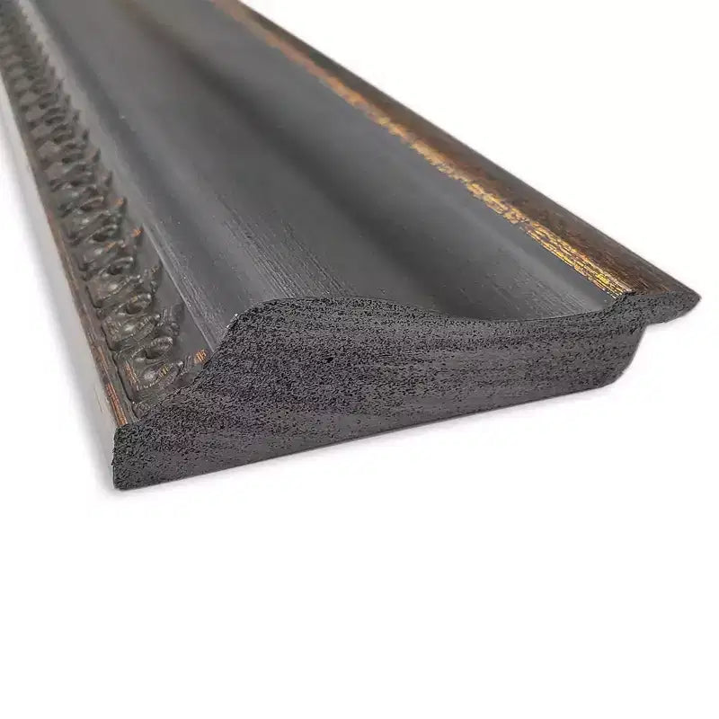 44" x 33" Non-Beveled Thomas Black Bronze Wall Mirror Modern Rectangular Polystyrene Frame Includes Mount Hardware