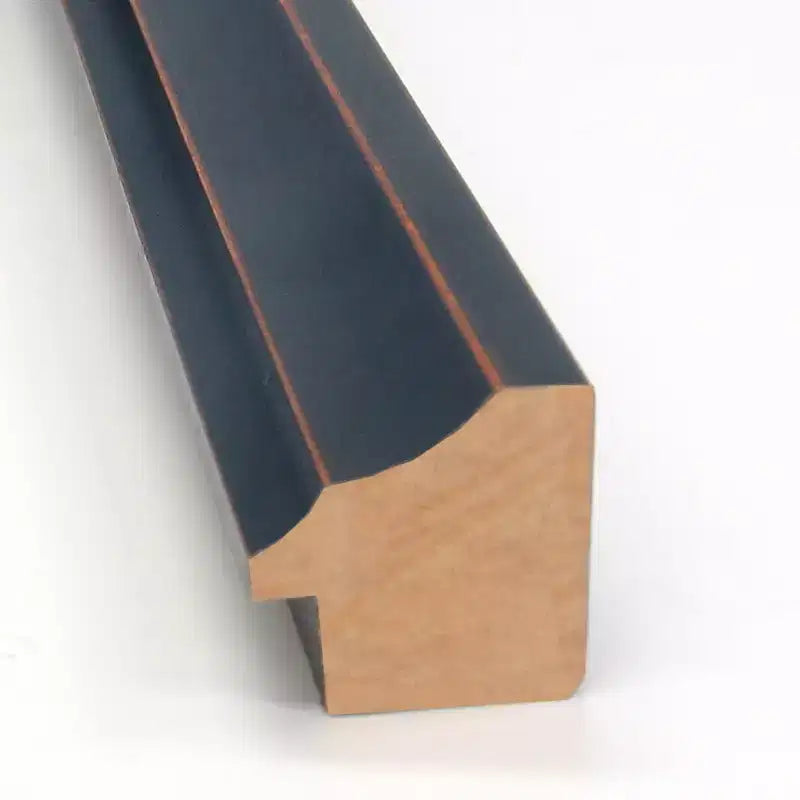 40" x 29" Non-Beveled Dark Bronze Scoop Wood Wall Mirror