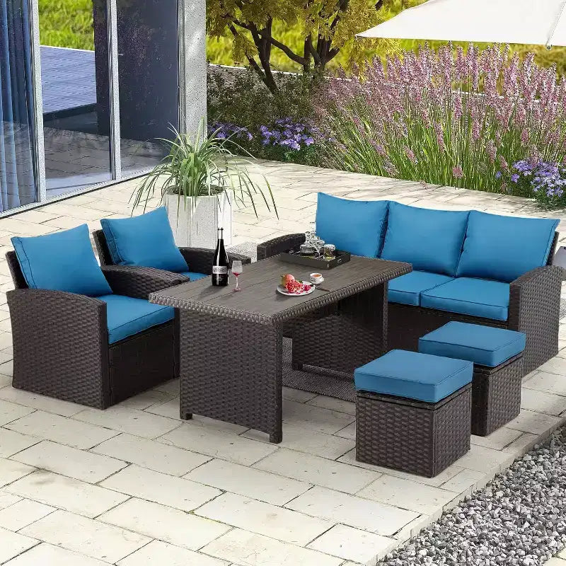 EROMMY Salons de Jardin 6 Pièces