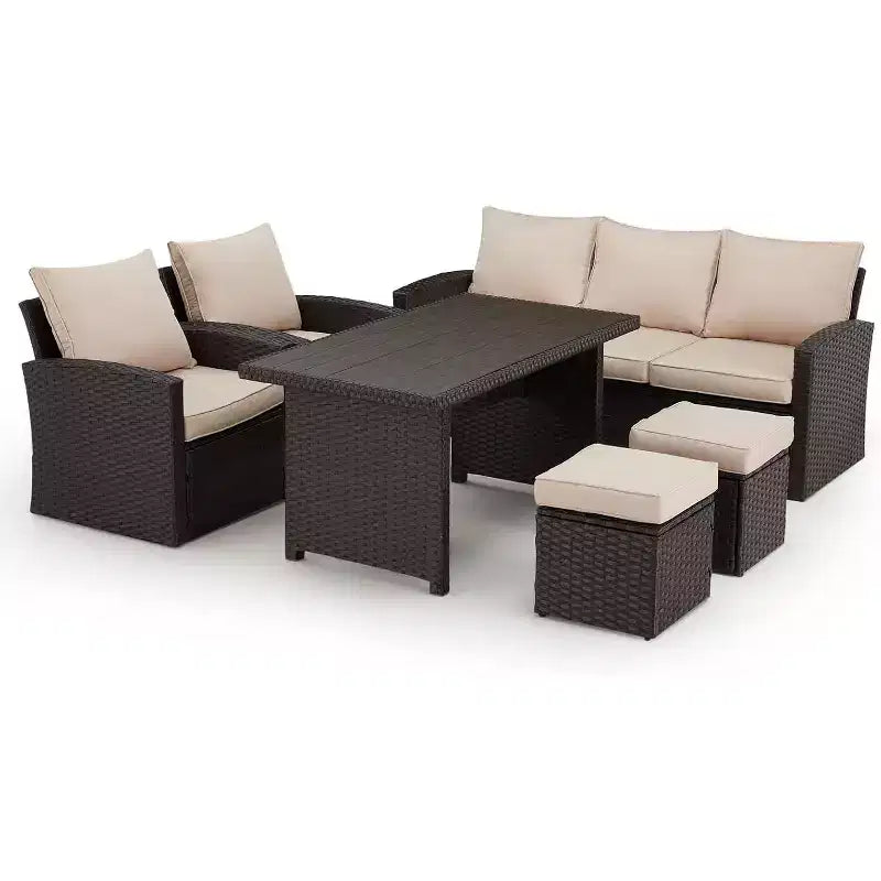 EROMMY Salons de Jardin 6 Pièces
