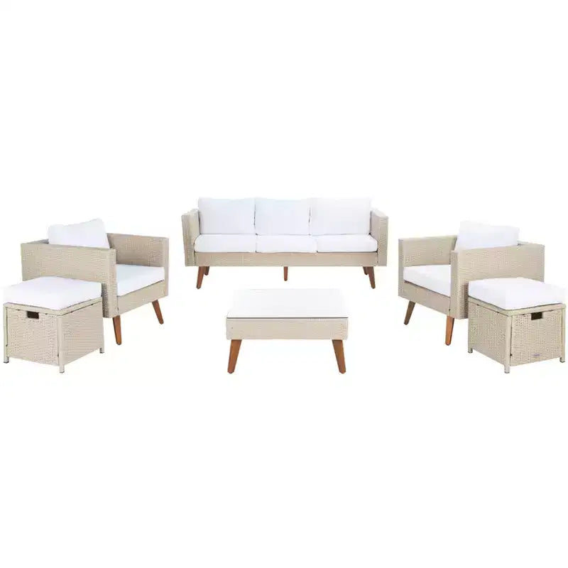 Presla 6 Piece Living Set - Indoor/Outdoor - PAT7715 - Safavieh