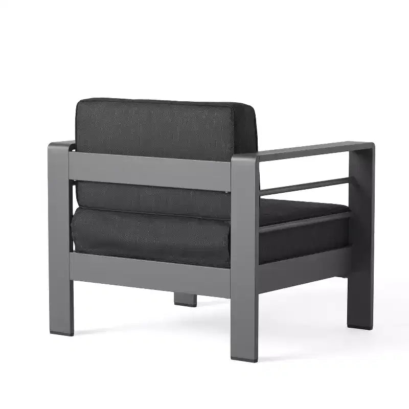 Christopher Knight Home Cape Coral Salon de jardin 7 places en aluminium avec foyer