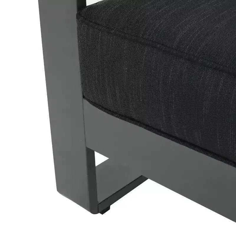 Christopher Knight Home Cape Coral Salon de jardin 7 places en aluminium avec foyer