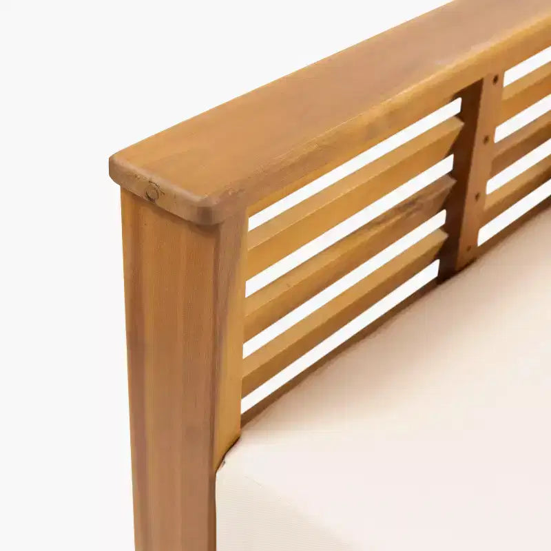 Christopher Knight Home Percy, ensemble de 4 meubles de patio en bois d'acacia, canapé d'angle en L rembourré avec table basse