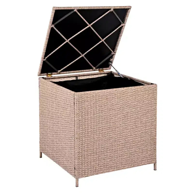 Canapé d'extérieur 6 pièces Whisen en rotin PE avec coffre de rangement et housses amovibles