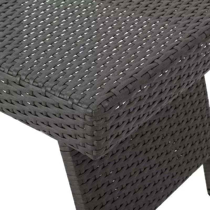 Ensemble chaise longue et table pliantes réglables en osier GDFStudio Olivia