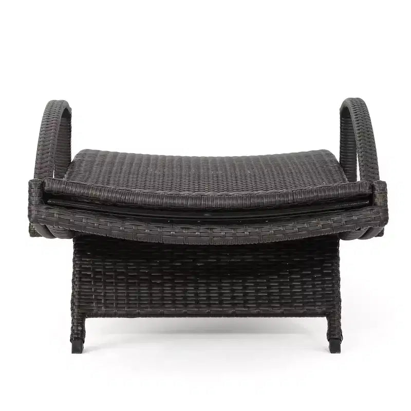 Ensemble chaise longue et table pliantes réglables en osier GDFStudio Olivia