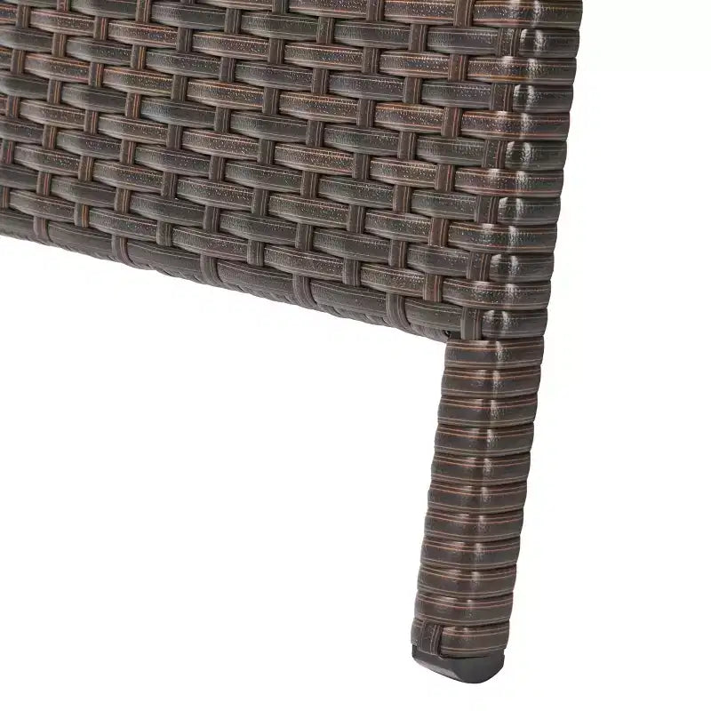 Ensemble chaise longue et table pliantes réglables en osier GDFStudio Olivia