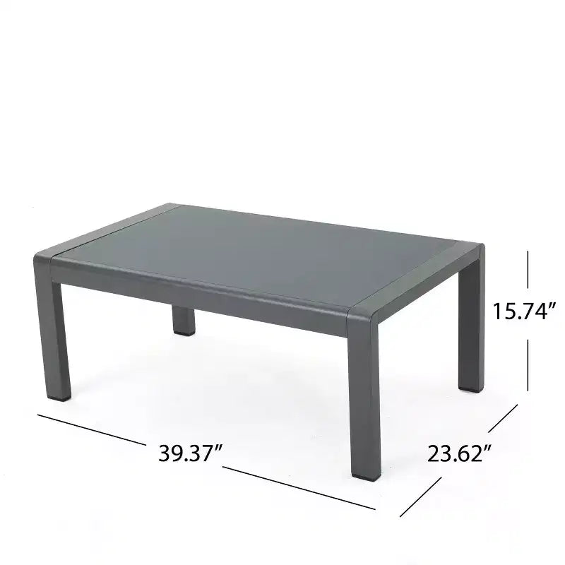 GDFStudio Crested Bay Salon de jardin 8 places en aluminium avec coussins