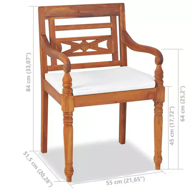 vidaXL Salon de jardin 4 pièces Marron Bois de teck Taille moyenne Durable