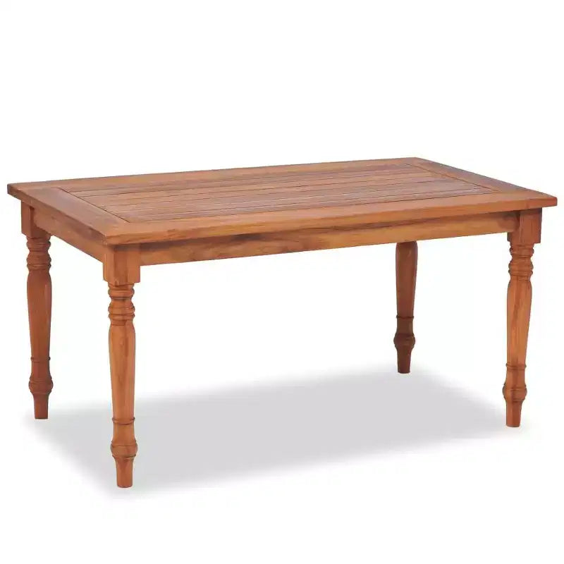 vidaXL Salon de jardin 4 pièces Marron Bois de teck Taille moyenne Durable