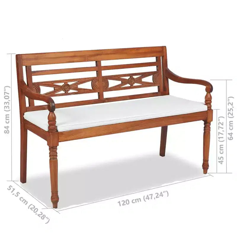 vidaXL Salon de jardin 4 pièces Marron Bois de teck Taille moyenne Durable