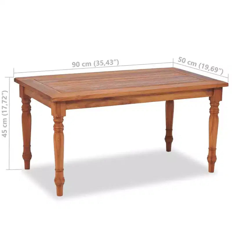 vidaXL Salon de jardin 4 pièces Marron Bois de teck Taille moyenne Durable
