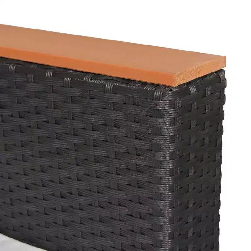 vidaXL Ensemble de salon de jardin 4 pièces en résine tressée noire avec coussins - Confort extérieur résistant aux intempéries pour jardin et terrasse