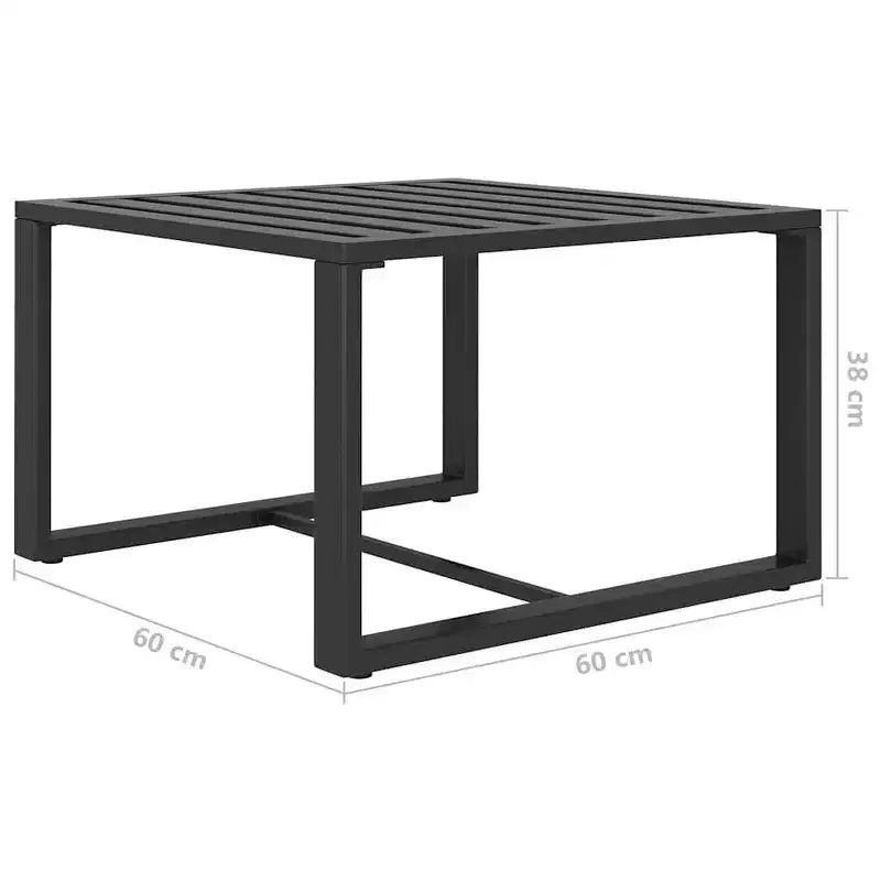 vidaXL Salon de jardin modulaire avec coussins en aluminium anthracite