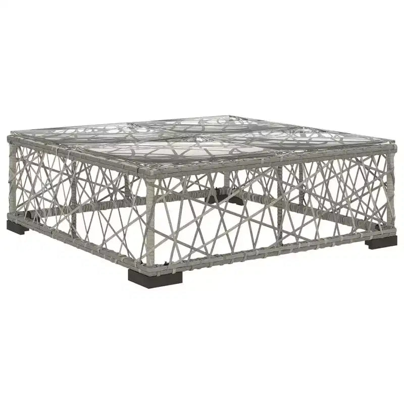 vidaXL Ensemble de canapés de jardin 6 pièces Résine tressée Gris Modulable