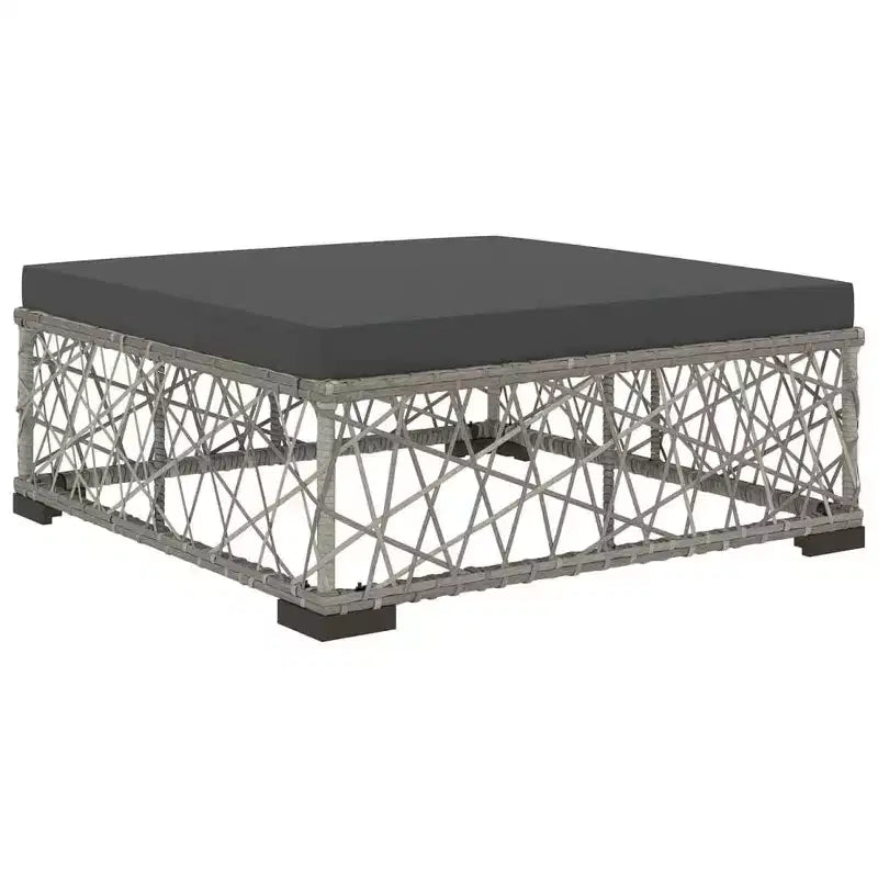 vidaXL Ensemble de canapés de jardin 6 pièces Résine tressée Gris Modulable