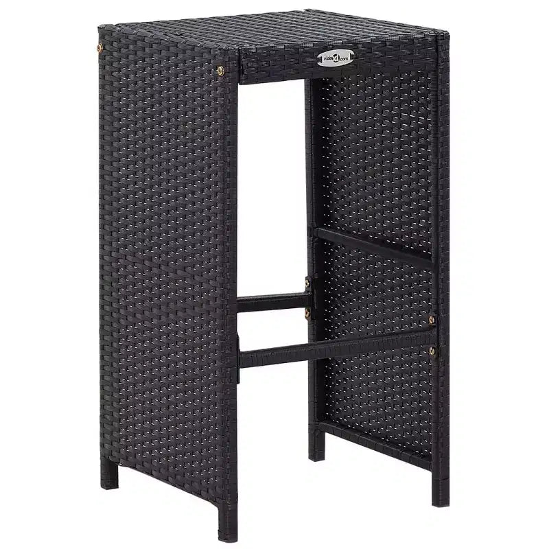 vidaXL Ensemble de bar de jardin noir
