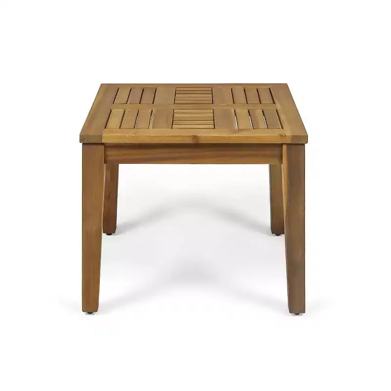 Christopher Knight Home Hampton Salon de jardin 6 places avec poufs en acacia et osier