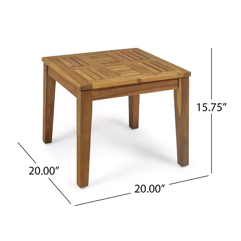 Christopher Knight Home Hampton Salon de jardin 6 places avec poufs en acacia et osier