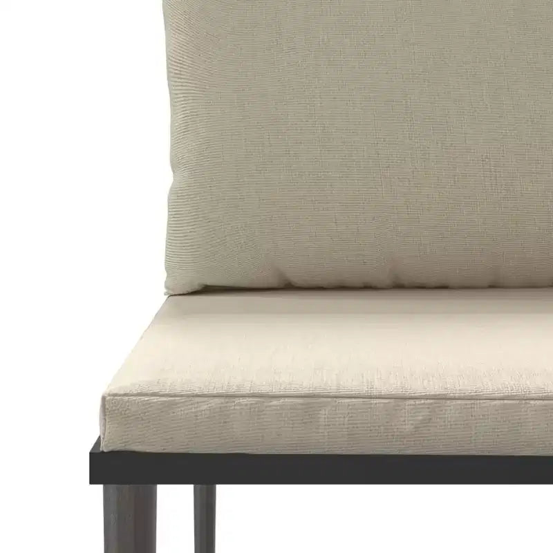 vidaXL Salon de jardin gris résine tressée, acier, polyester Moyen Modulable