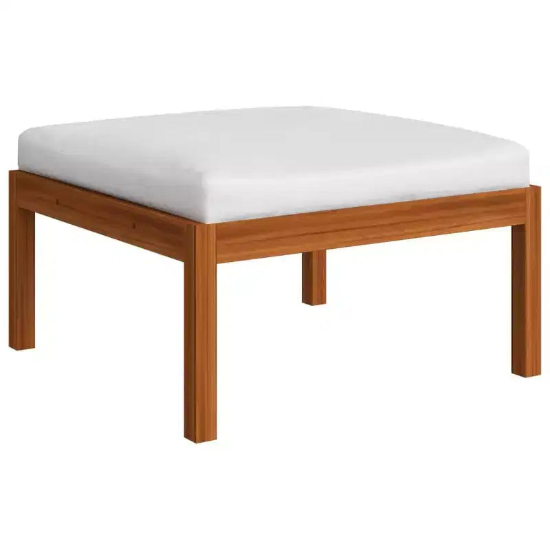 vidaXL Salon de jardin moderne 4 pièces - Crème, bois d'acacia massif avec coussins confortables - Design intemporel pour jardin, terrasse ou salon