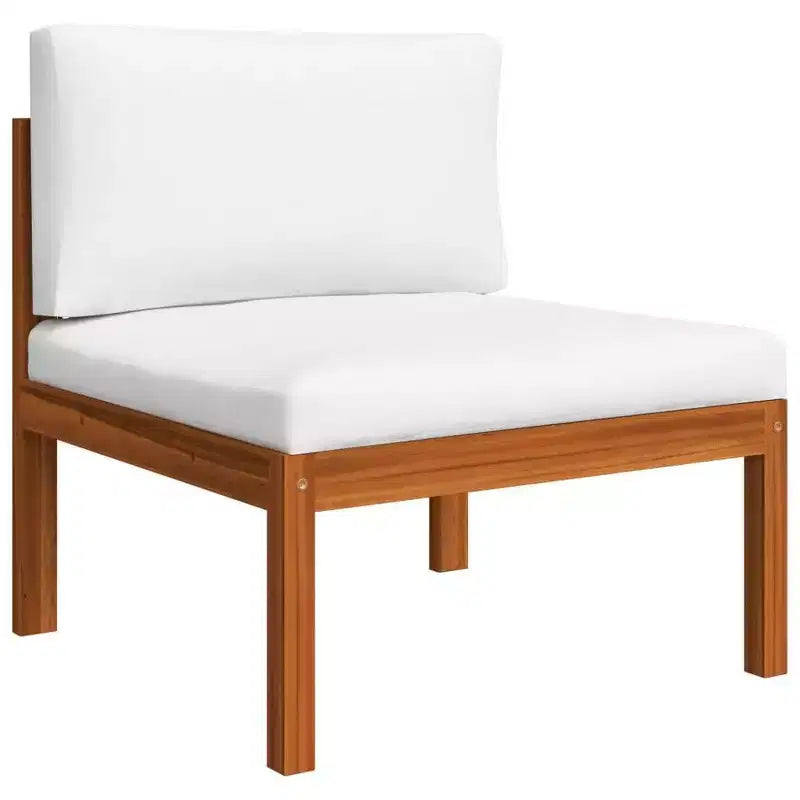 vidaXL Salon de jardin crème Bois d'acacia massif Grands sièges Nombreux