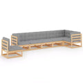 vidaXL Garden Lounge Set Natural wood Solid pine wood Large Modular