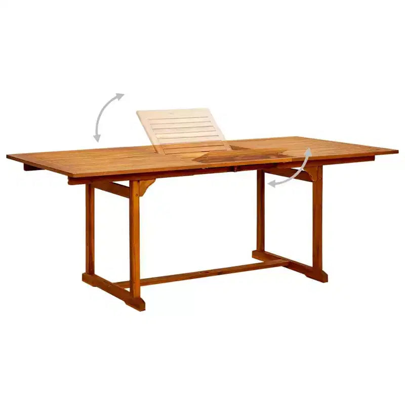 vidaXL Salon de jardin en bois massif d'acacia pliable Bois naturel Taille moyenne