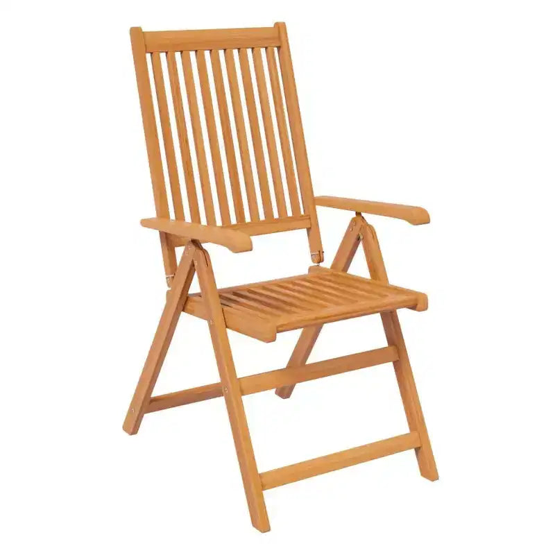 vidaXL Salon de jardin en bois massif d'acacia pliable Bois naturel Taille moyenne