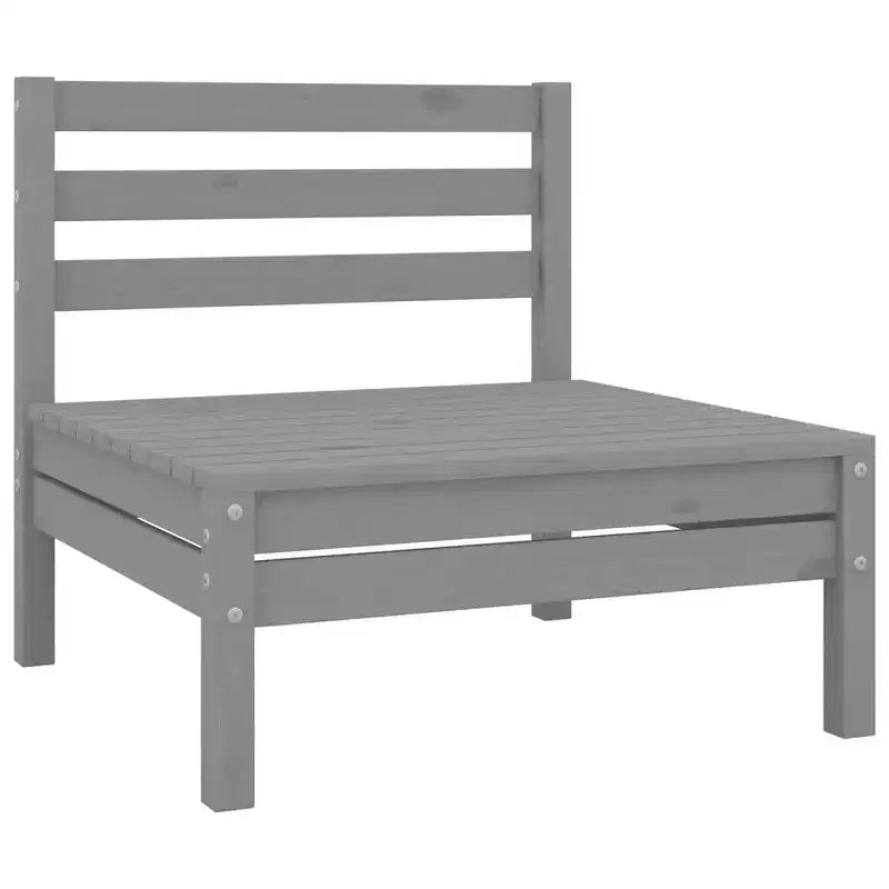 vidaXL Salon de jardin gris en pin massif 3 pièces modulable