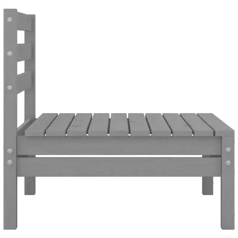 vidaXL Salon de jardin gris en pin massif 3 pièces modulable