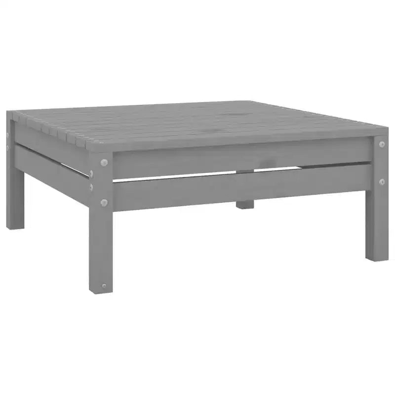 vidaXL Salon de jardin gris en pin massif 3 pièces modulable