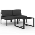 vidaXL Patio Furniture Set Outdoor Sectional Sofa Set Aluminum Anthracite