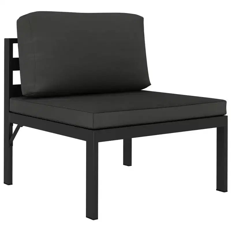 vidaXL Salon de jardin Sectionnel d'extérieur en aluminium anthracite