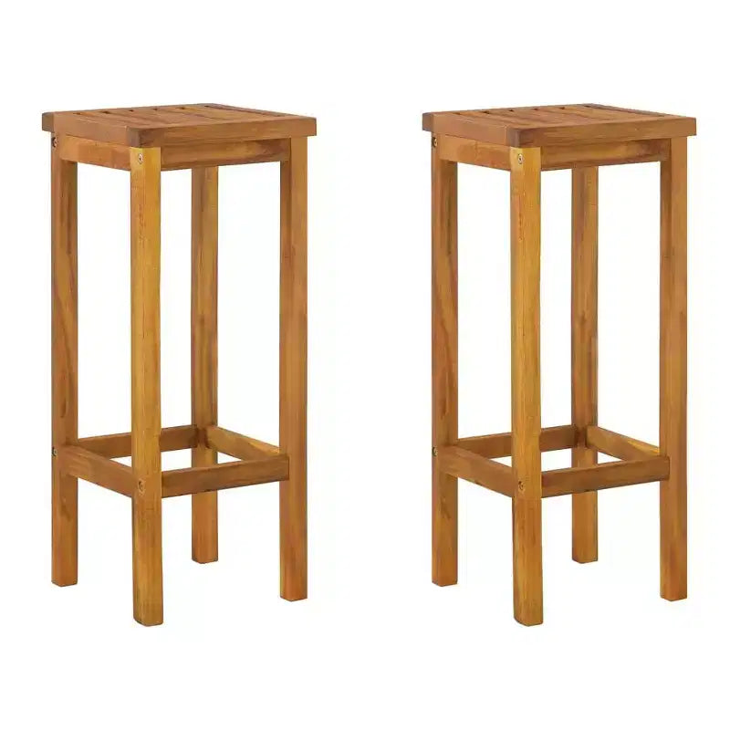 vidaXL Ensemble de salle à manger de patio en bois d'acacia massif - Meubles d'extérieur 3 pièces avec plateau de table robuste et sièges confortables