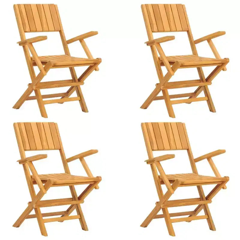 vidaXL Ensemble de salle à manger d'extérieur Table et chaises 5 pièces en bois de teck massif
