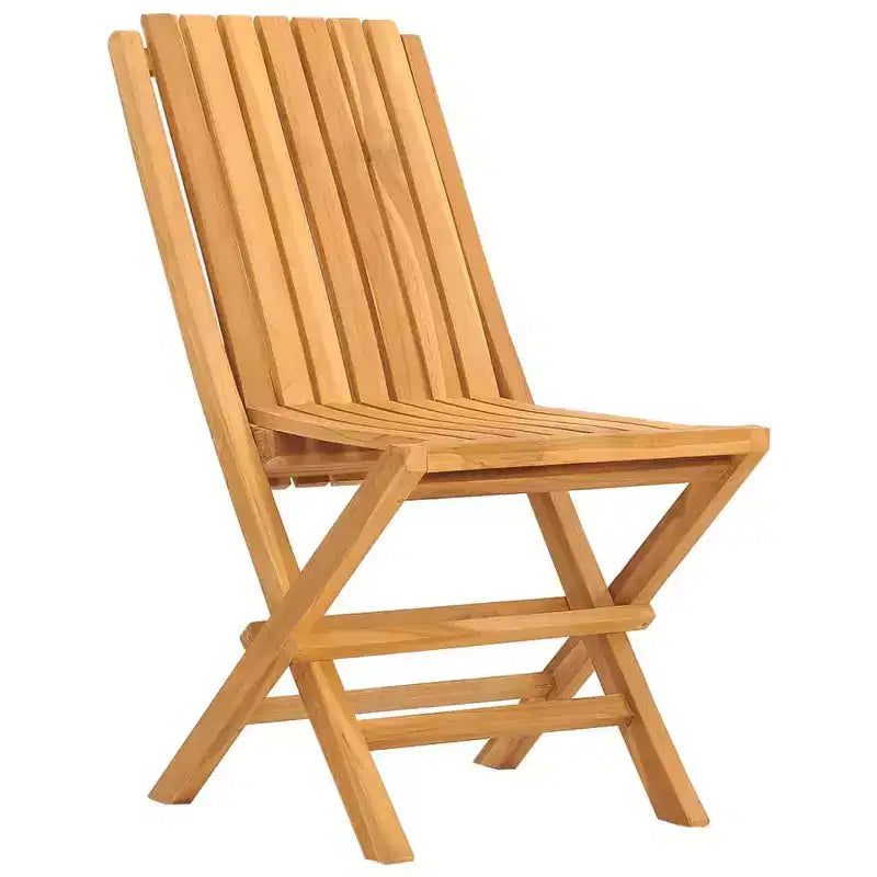 vidaXL Salon de jardin en teck massif pliable de taille moyenne