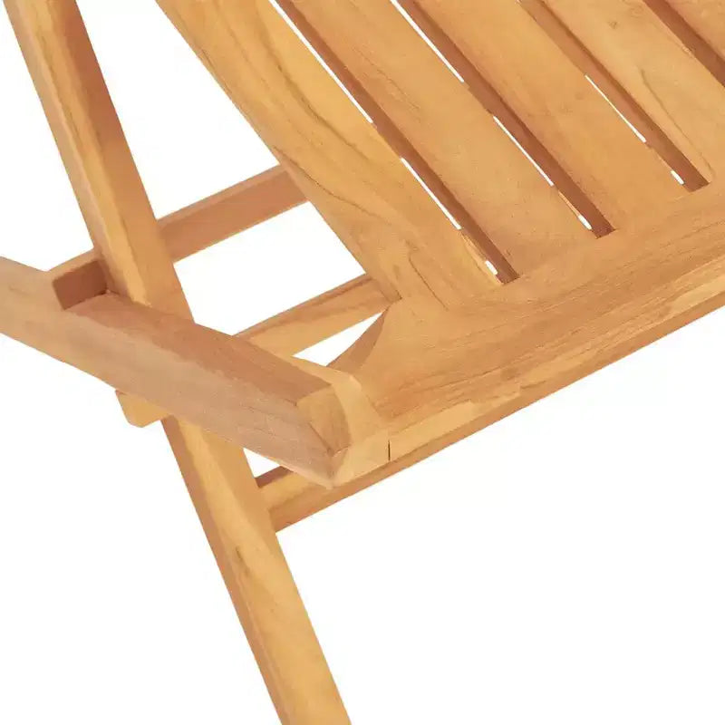 vidaXL Salon de jardin en teck massif pliable de taille moyenne