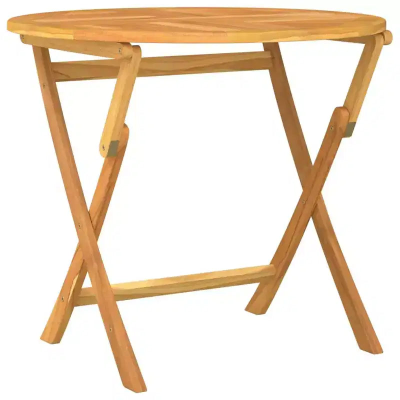 vidaXL Salon de jardin en teck massif pliable de taille moyenne