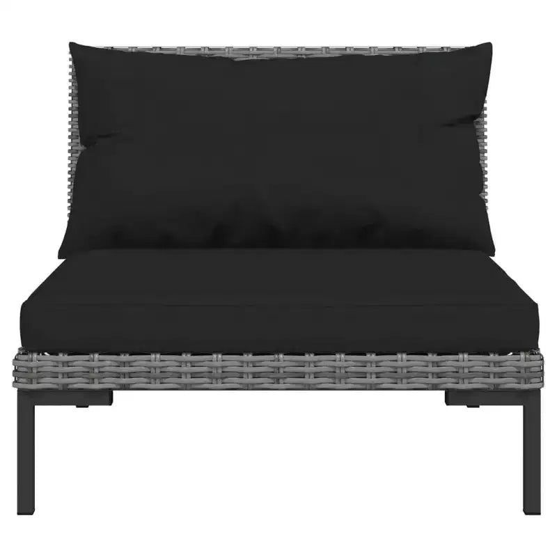 vidaXL Salon de jardin gris foncé