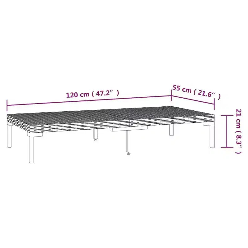 vidaXL Salon de jardin modulaire d'extérieur 12 pièces en polyrotin gris foncé avec coussins - Parfait pour le jardin, la terrasse ou le patio