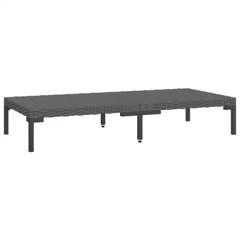 vidaXL Salon de jardin modulaire d'extérieur 12 pièces en polyrotin gris foncé avec coussins - Parfait pour le jardin, la terrasse ou le patio