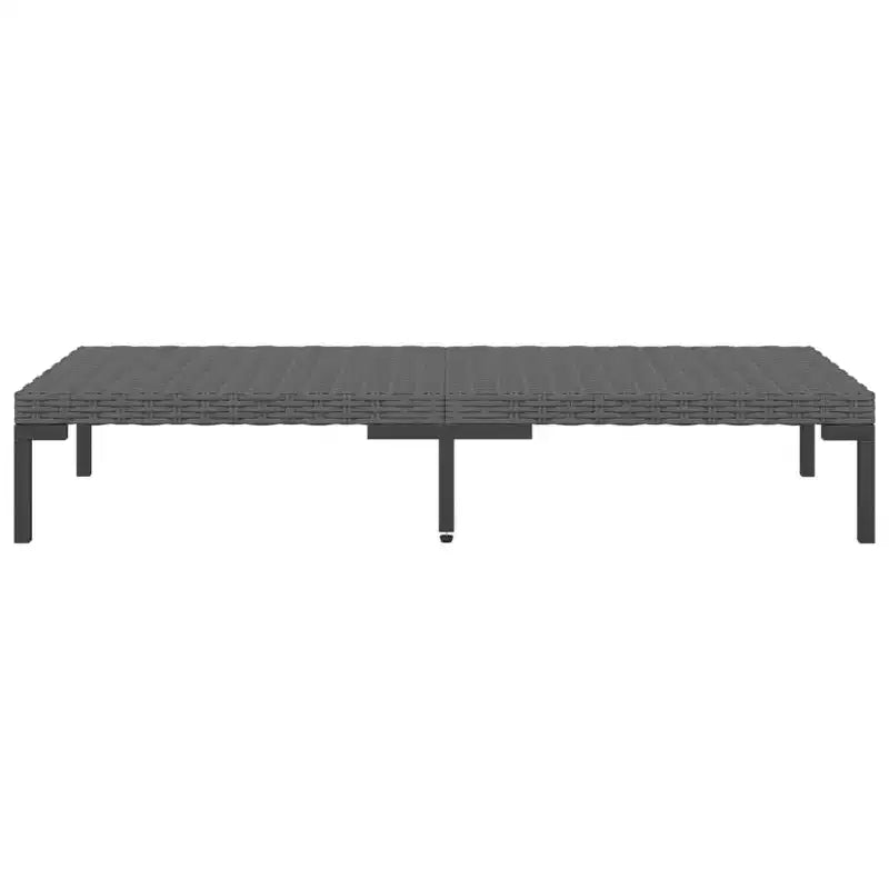 vidaXL Salon de jardin modulaire d'extérieur 12 pièces en polyrotin gris foncé avec coussins - Parfait pour le jardin, la terrasse ou le patio