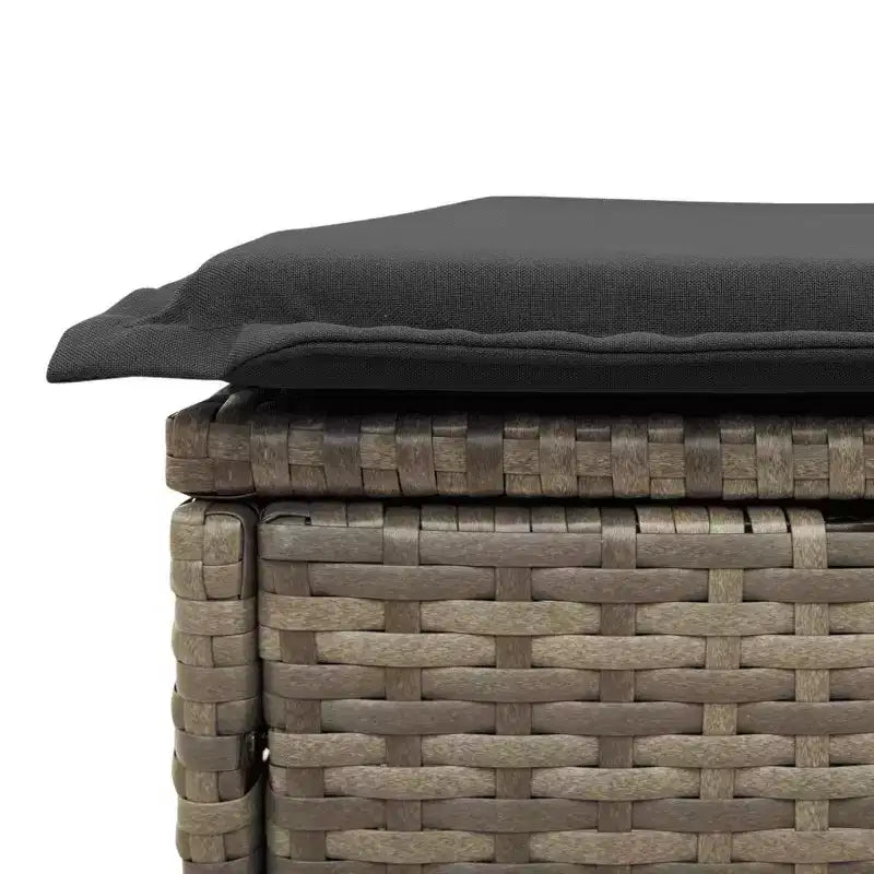 vidaXL Salon de jardin en rotin PE gris 8 pièces Modulable